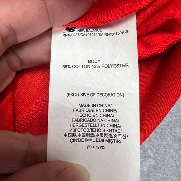 New Balance Womens Cropped Jacket Size Small Orange Full Zip Athleisure Pockets - Picture 9 of 9